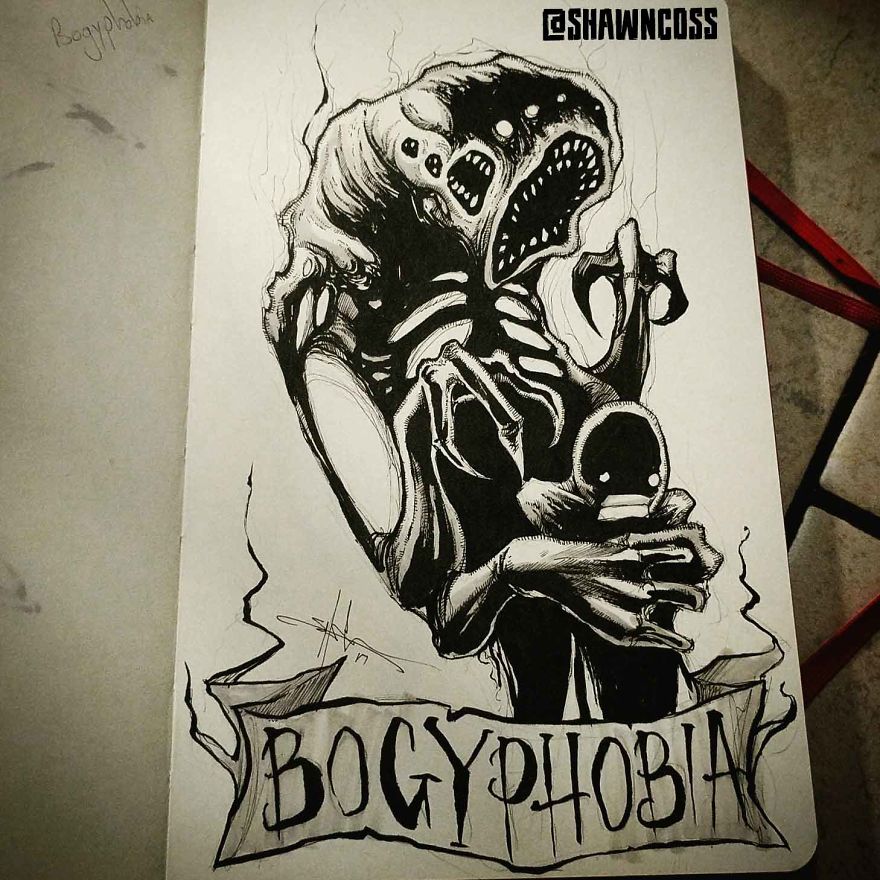 Bogeyphobia - Des images terribles et effrayantes sur les phobies humaines les plus courantes et leur description Богифобия - Изображения фобий человека