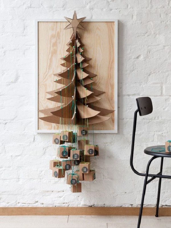 Arbres de Noël inhabituels qui ne prennent pas de place dans la maison. Les vacances du Nouvel An à être! Не занимающая место Елка
