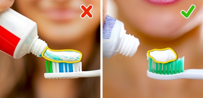 Règles pour le soin des dents Ошибки при чистке зубов