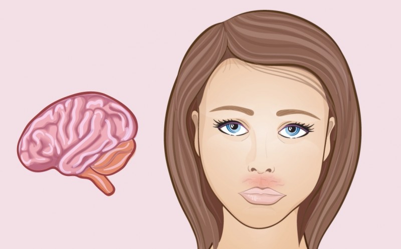 Entre la lèvre supérieure et le nez - Des changements dans le visage sont des signes de processus indésirables dans le corps Между верхней губой и носом - Изменения на лице