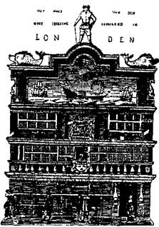 Le bâtiment de l'East India Company à Londres