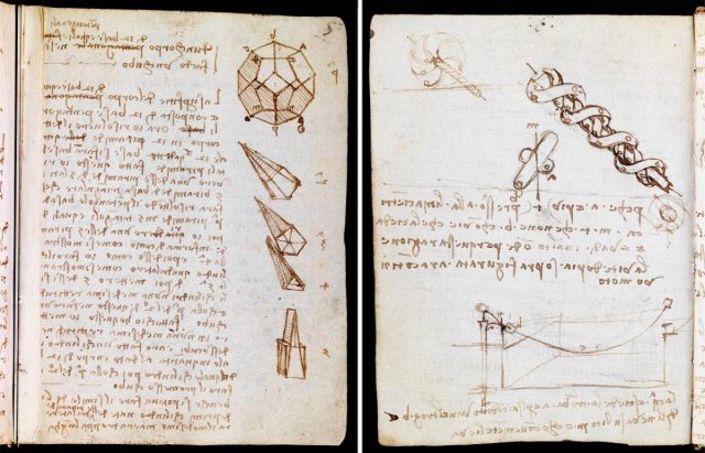 Ordinateurs portables Leonardo da Vinci publiés dans le domaine public Эскизы, планы, рисунки, концепции и примечания Леонардо да Винчи