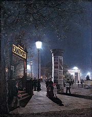 éclairage public électrique à Berlin 1884