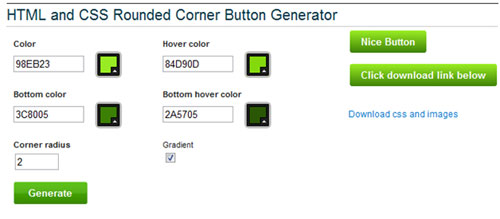 HTML et CSS coins arrondis Button Generator