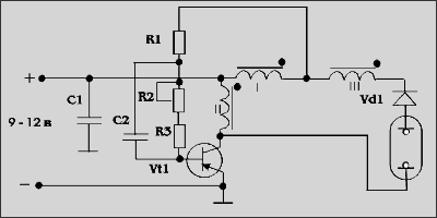 Le circuit d'alimentation électrique de basse tension lampes fluorescentes. Le circuit d'alimentation LB4 lampes fluorescentes.
