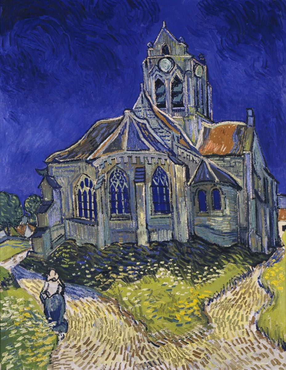 Church in Auvers - Chefs-d'œuvre de Van Gogh que tout le monde devrait savoir Церковь в Овере - Картины Ван Гога, которые должен знать каждый