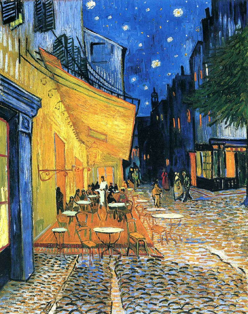 Night Cafe Terrace - Les chefs-d'œuvre de Van Gogh que tout le monde devrait savoir Ночная терраса кафе - Картины Ван Гога, которые должен знать каждый