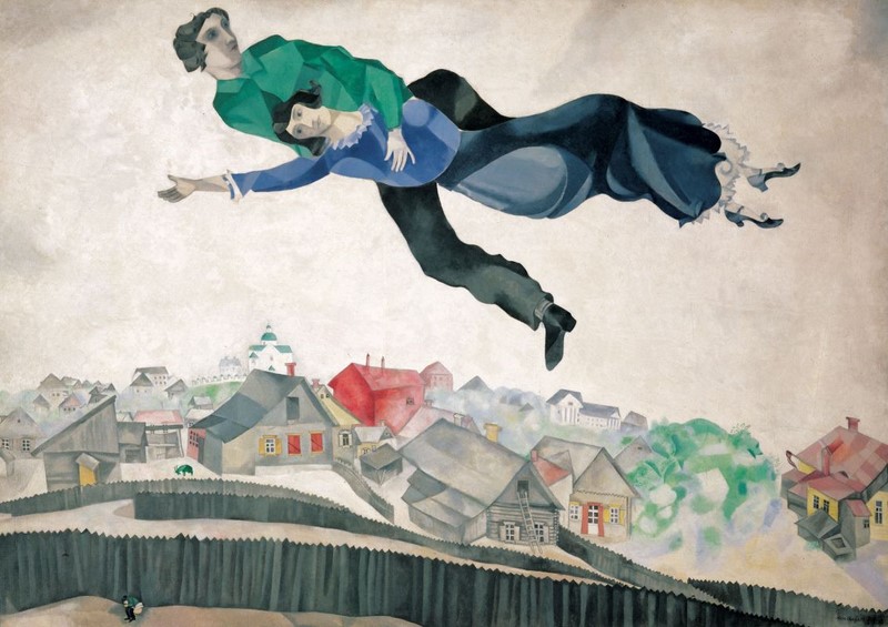 Marc Chagall, «Au-dessus de la ville» Марк Шагал, «Над городом»