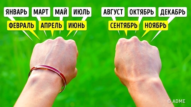 Découvrez le nombre de jours dans un mois - Trucs simples au quotidien Узнать количество дней в месяце - Этим хитростям нас научили еще в школе, и они до сих пор работают