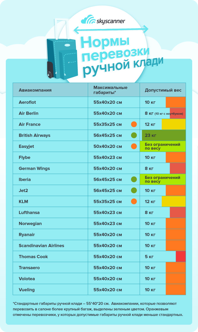 Ce que vous pouvez prendre en bagage à main dans l'avion: les nouvelles règles de 2017 Ручная кладь в самолете