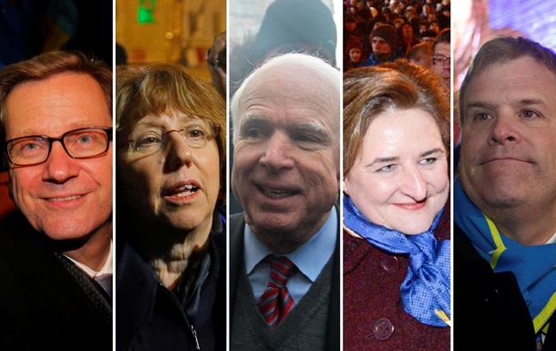 Sur Maidan voir et être vu. Photos des politiciens occidentaux lors de rassemblements à Kiev На Майдан посмотреть и себя показать. Фотоподборка западных политиков на митингах в Киеве