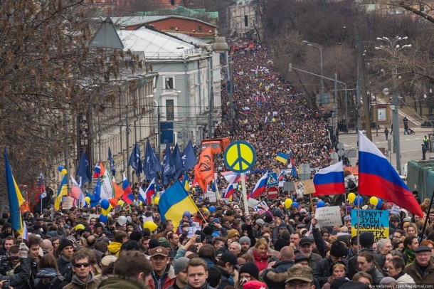 A Moscou, un rassemblement en faveur de la paix mars Ukraine