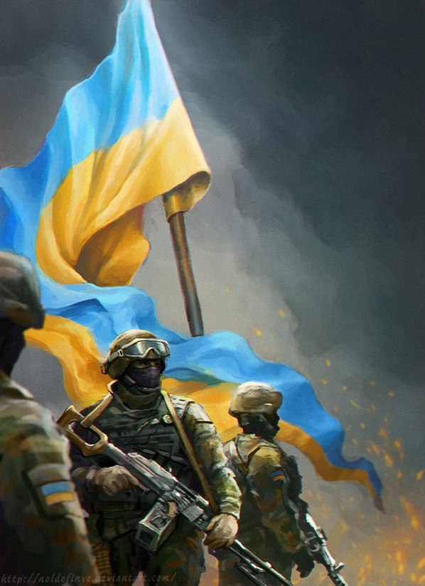 Аутентичные украинские военные и участки с линии боевых действий на работах художницы Beata Kurkul (Литва)