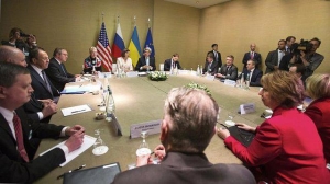 La réunion de Genève en Ukraine a duré sept heures. histoire de l'image