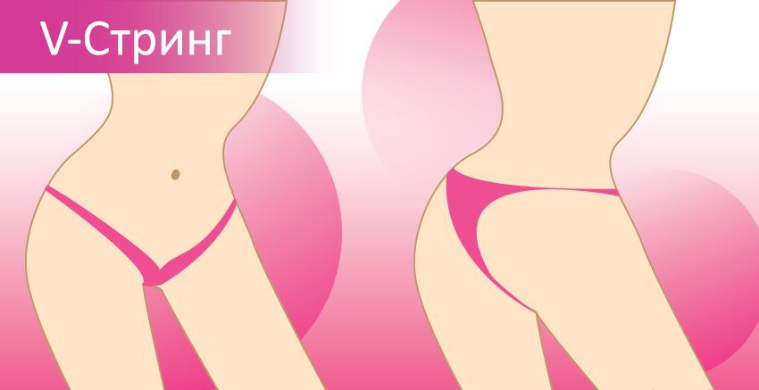 V-String - Types de culottes pour femmes V-Стринг - Виды женских трусиков