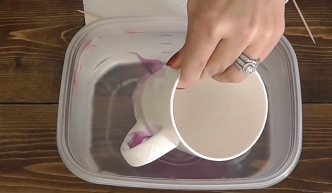 Comment peindre la tasse avec ses propres mains Как разрисовать чашку своими руками