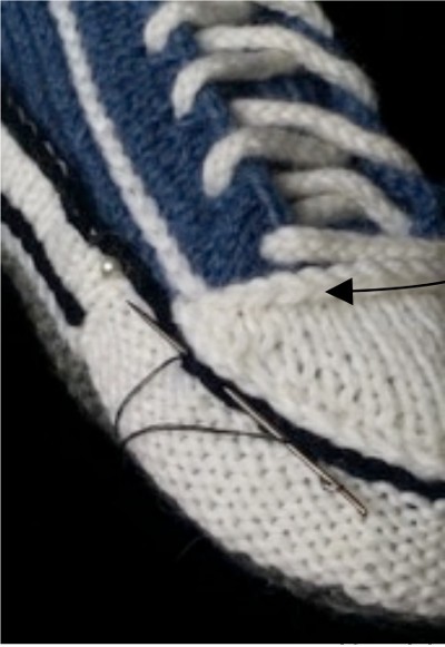 Comment tricoter des pantoufles, espadrilles, rayons Как вязать кеды-тапочки спицами