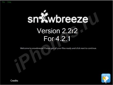 Mettre sn0wbreeze custom firmware 4.2.1