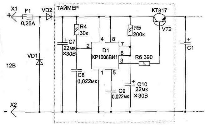 circuit de minuterie électrique