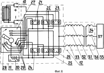 Dispositif haute tension convertisseur continu-continu en un courant alternatif triphasé