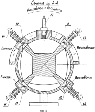 Machine rotative sphérique avec un piston toroïdale. Fédération de Russie Patent RU2270343